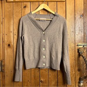Everlane ReCashmere Varsity Cardigan in Taupe Women’s Size Small